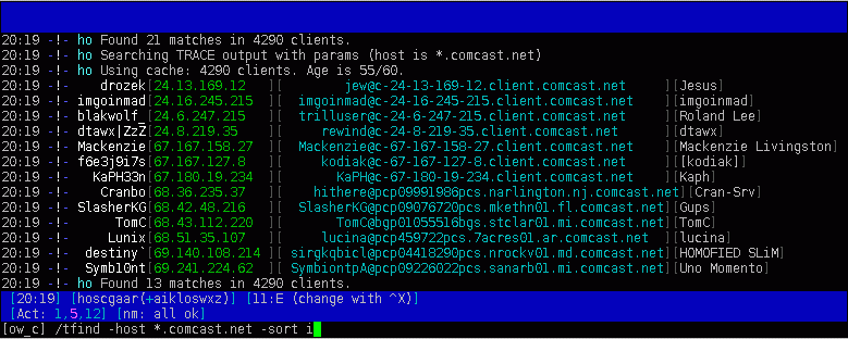 tfind screenshot